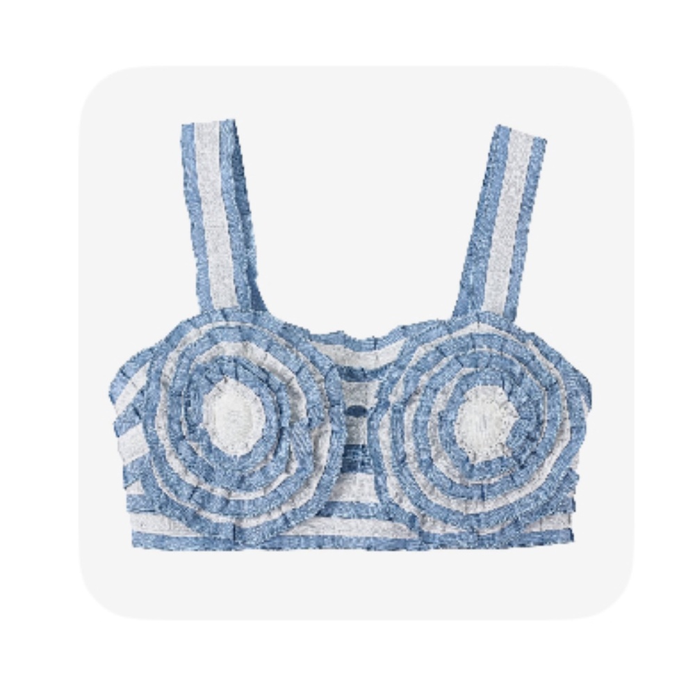 Fashion brand company swirl bra top